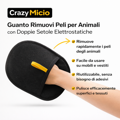Crazy Micio - Guanto Rimuovi Peli